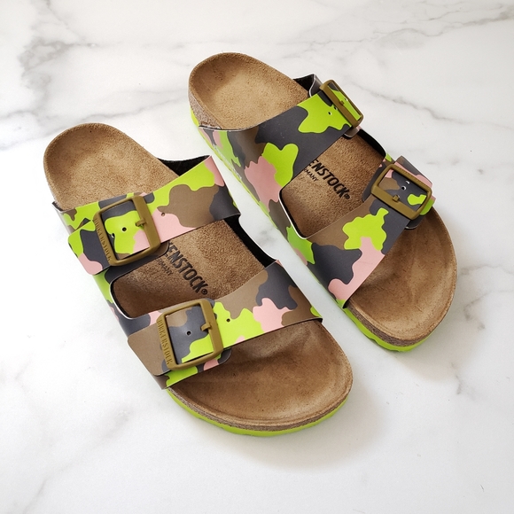 Birkenstock Shoes Birkenstocks Arizona Bs Camo Acid Lime Green Neon
